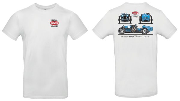 Weißes T-Shirt Festival Bugatti type 35